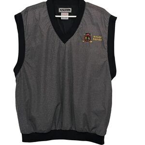 Inner Harbor Men's Golf Collection Rolex Pro-Am Gray Black Trim Preppy Vest Sz L